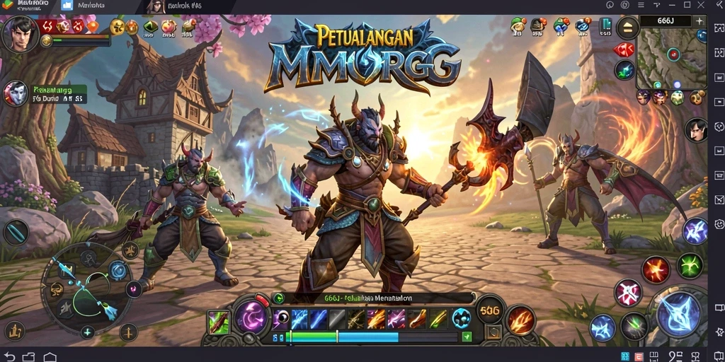 Gameplay petualangan mendebarkan di dunia fantastis 666J.