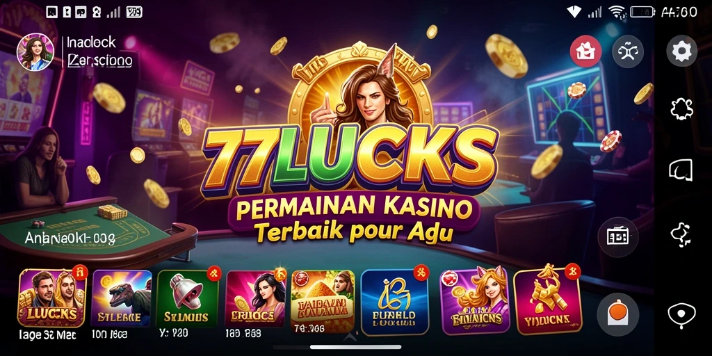 Tampilan gameplay menarik di 77LUCKS dengan fitur kasino.
