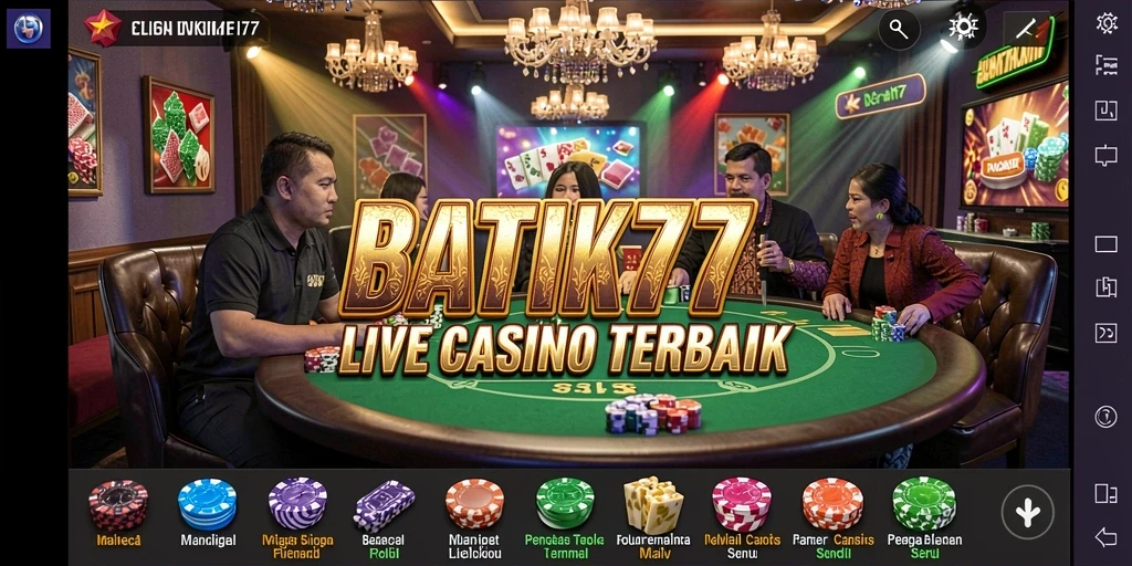 Tampilan gameplay seru dan interaktif di Live Casino BATIK77.