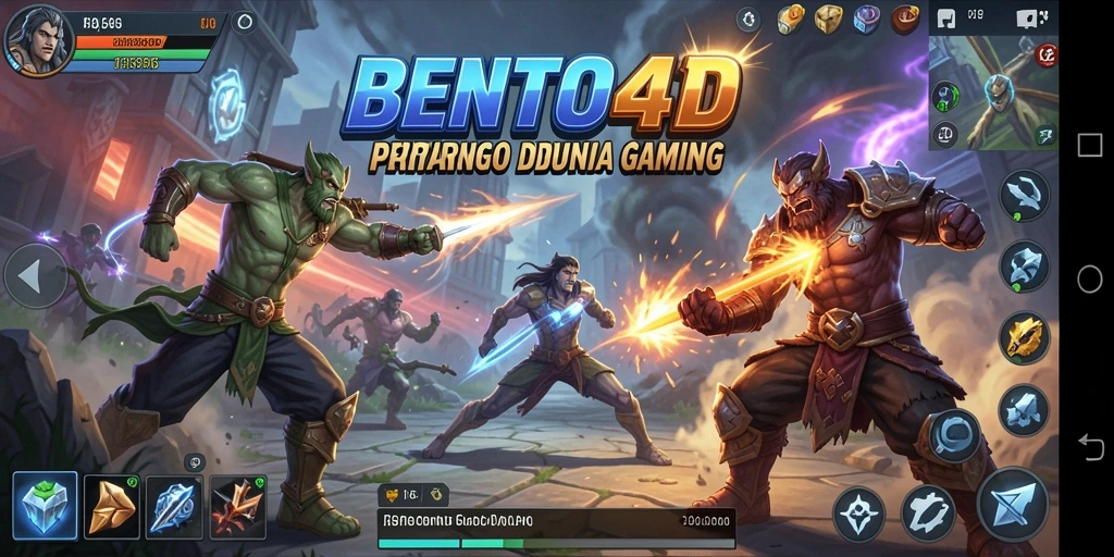 Gameplay BENTO4D yang mendebarkan dengan pertarungan intens.