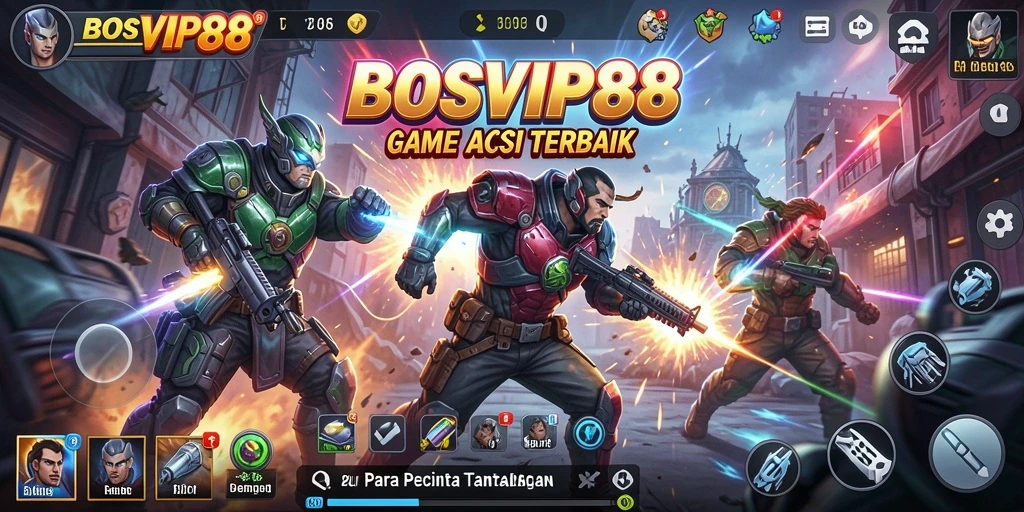 Tampilan gameplay BOSVIP88 yang penuh aksi dan tantangan.