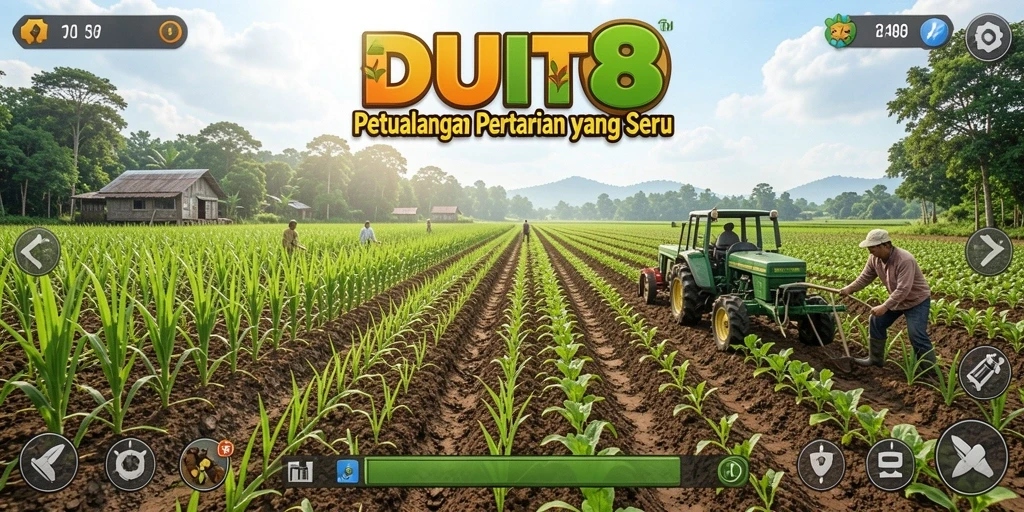 Tampilan gameplay seru di dunia pertanian virtual DUIT8.