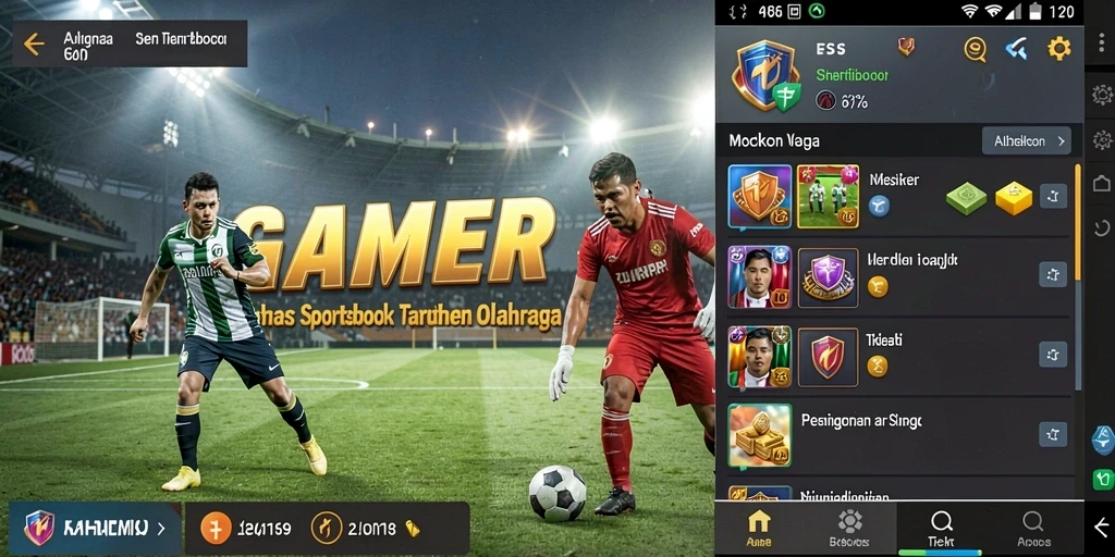 Tampilan antarmuka GAMERP yang menarik saat memasang taruhan.