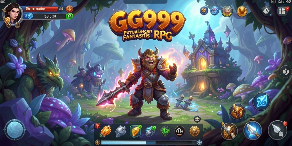 Screenshot menampilkan pertarungan epik dalam GG999 dengan grafis yang menawan.