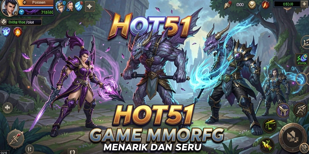 Screenshot dari gameplay HOT51 menampilkan pertarungan epik di dunia MMORPG.