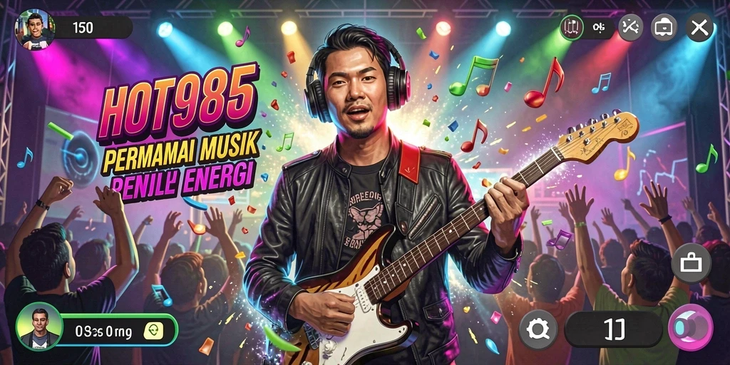 Tampilan gameplay HOT985 yang menarik dan penuh warna.