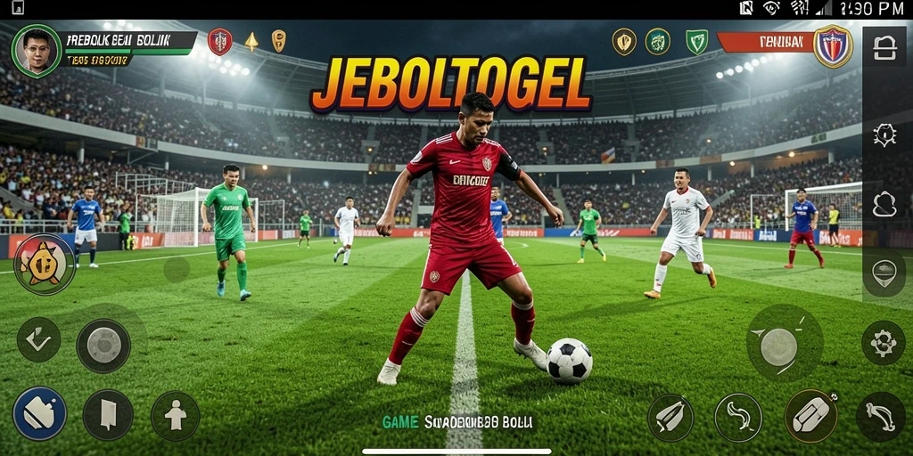 Tampilan menarik gameplay prediksi hasil pertandingan sepak bola.