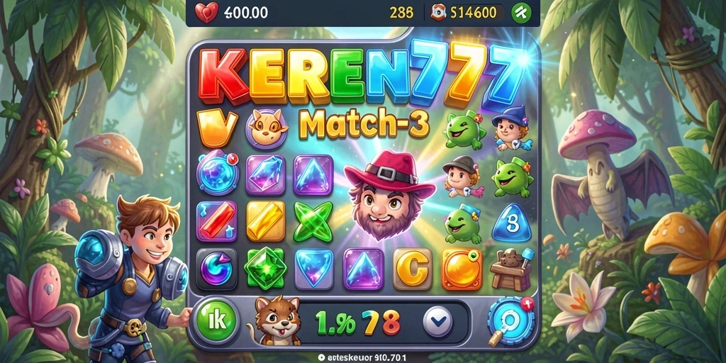 Tangkapan layar gameplay KEREN777 yang penuh warna dan menarik.