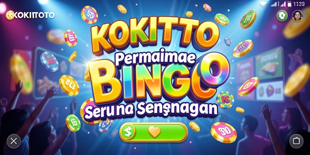 Tampilan gameplay seru KOKITOTO saat bermain Bingo.