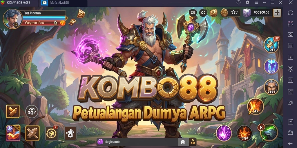 Tangkapan layar dari gameplay menegangkan KOMBO88 dalam aksi ARPG.
