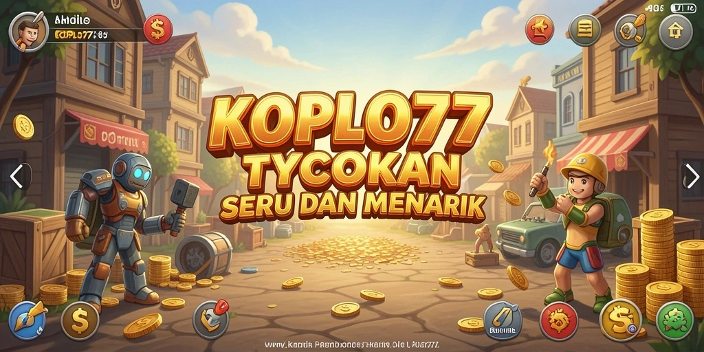 Screenshot gameplay KOPLO77 menampilkan keseruan membangun bisnis Tycoon.