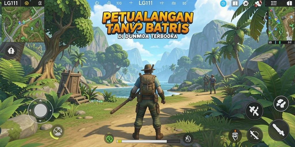 Tangkapan layar menunjukkan aksi seru di dalam dunia terbuka LG111.