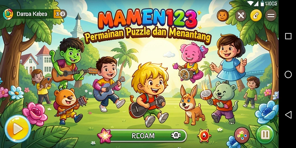 Tampilan gameplay MAMEN123 yang menarik dan menyenangkan.