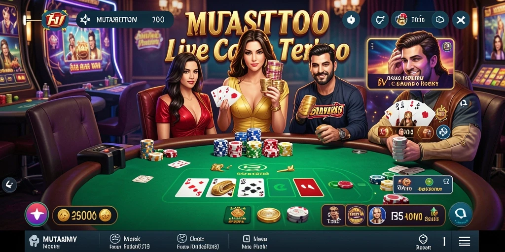 Tampilan gameplay Live Casino yang mendebarkan dan interaktif.