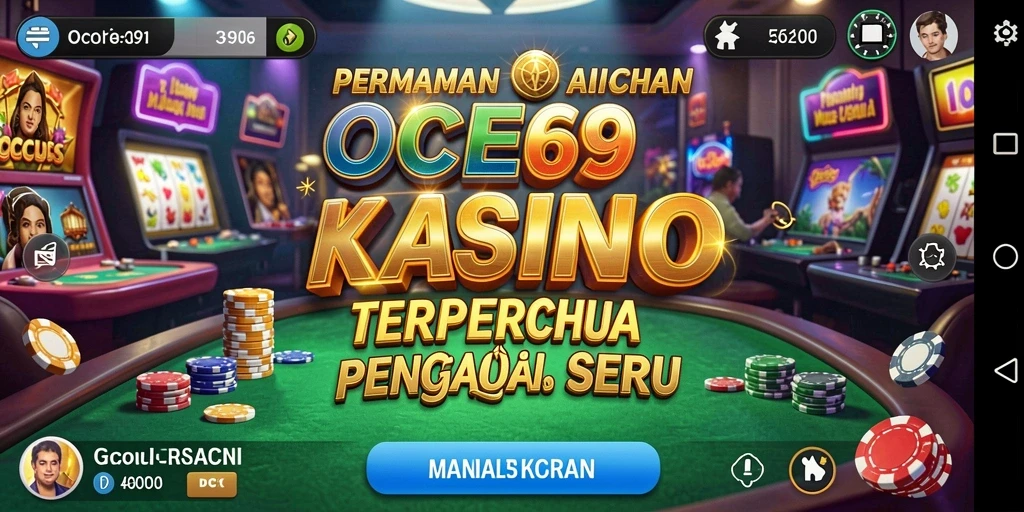 Tampilan gameplay OCE69 yang mendebarkan dan penuh aksi kasino.
