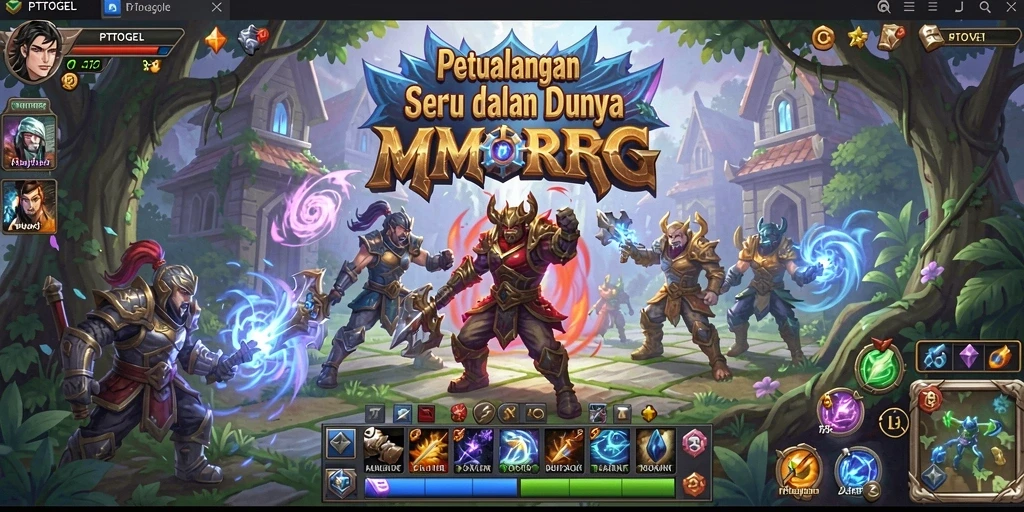 Tampilan gameplay seru di dunia PTTOGEL MMORPG.