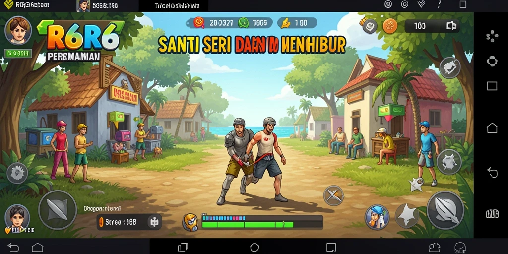 Tampilan gameplay <strong>R6R6</strong> yang ceria dan interaktif.