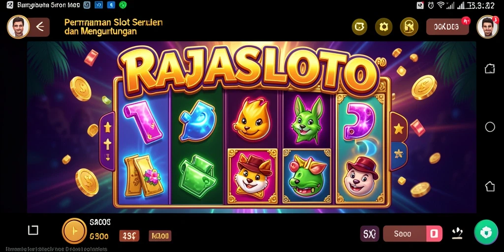 Tampilan menakjubkan dari permainan slot RAJASLOTO yang penuh warna.