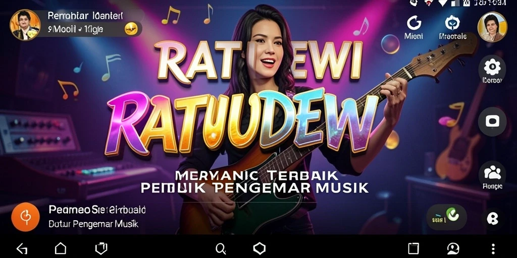 Tangkapan layar gameplay RATUDEWI menampilkan interaksi musik yang seru.