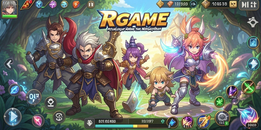 Tampilan gameplay RPGAME yang menakjubkan dan penuh warna.