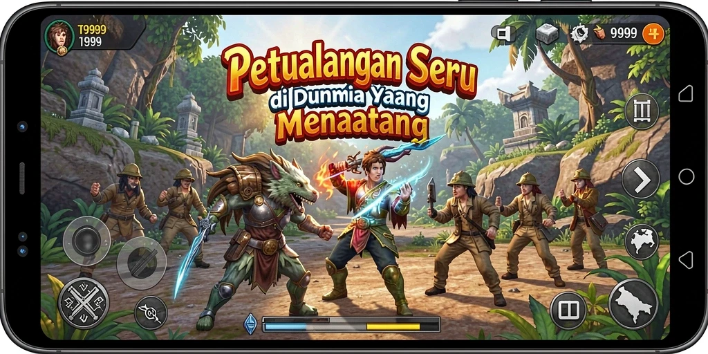 Screenshot gameplay T9999 menampilkan petualangan seru dalam dunia yang menantang.