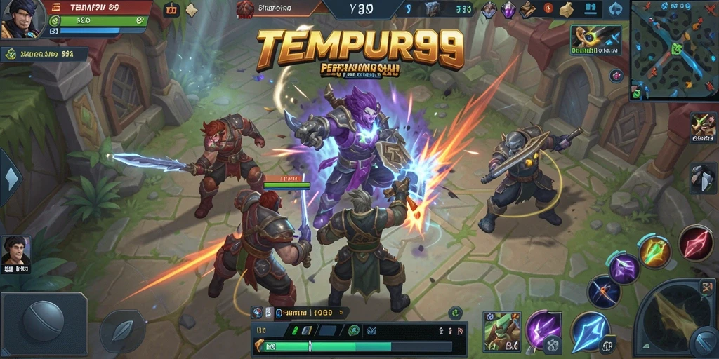 Tampilan gameplay seru di arena TEMPUR99.