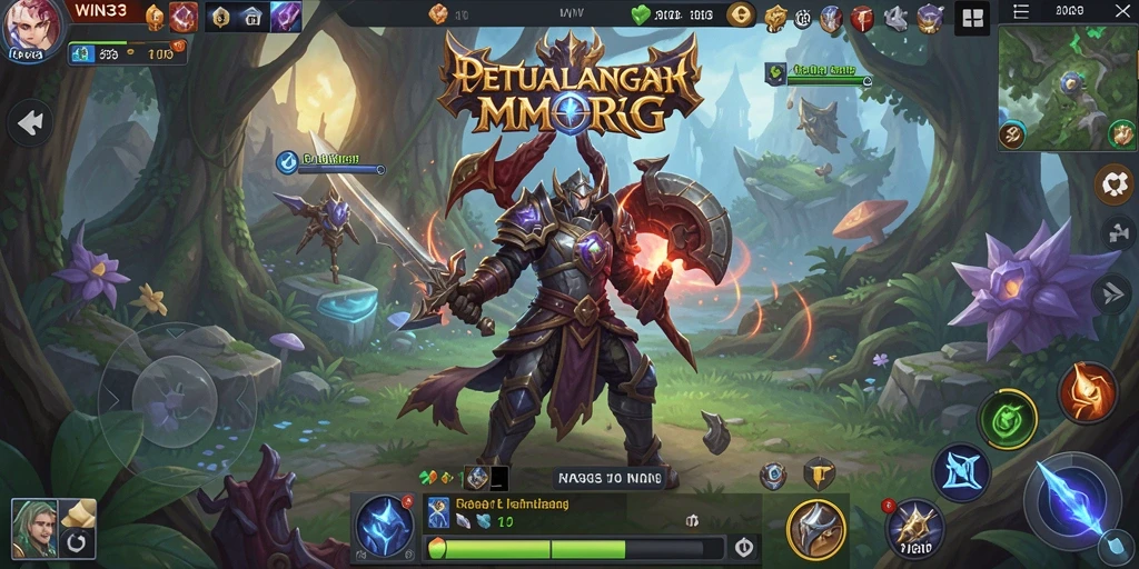 Tampilan menakjubkan dari gameplay <strong>WIN33</strong> yang penuh petualangan MMORPG.