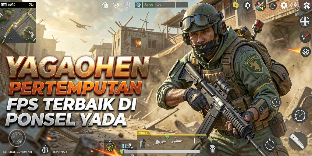 Tampilan gameplay <strong>YAGAOHEN</strong> yang intens di medan perang FPS.